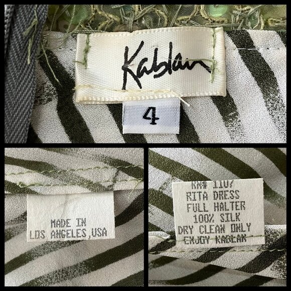 Vintage Y2K 100% Silk Funky Green Halter Dress Sequins. XS Fairy Grunge Festival - Picture 11 of 13